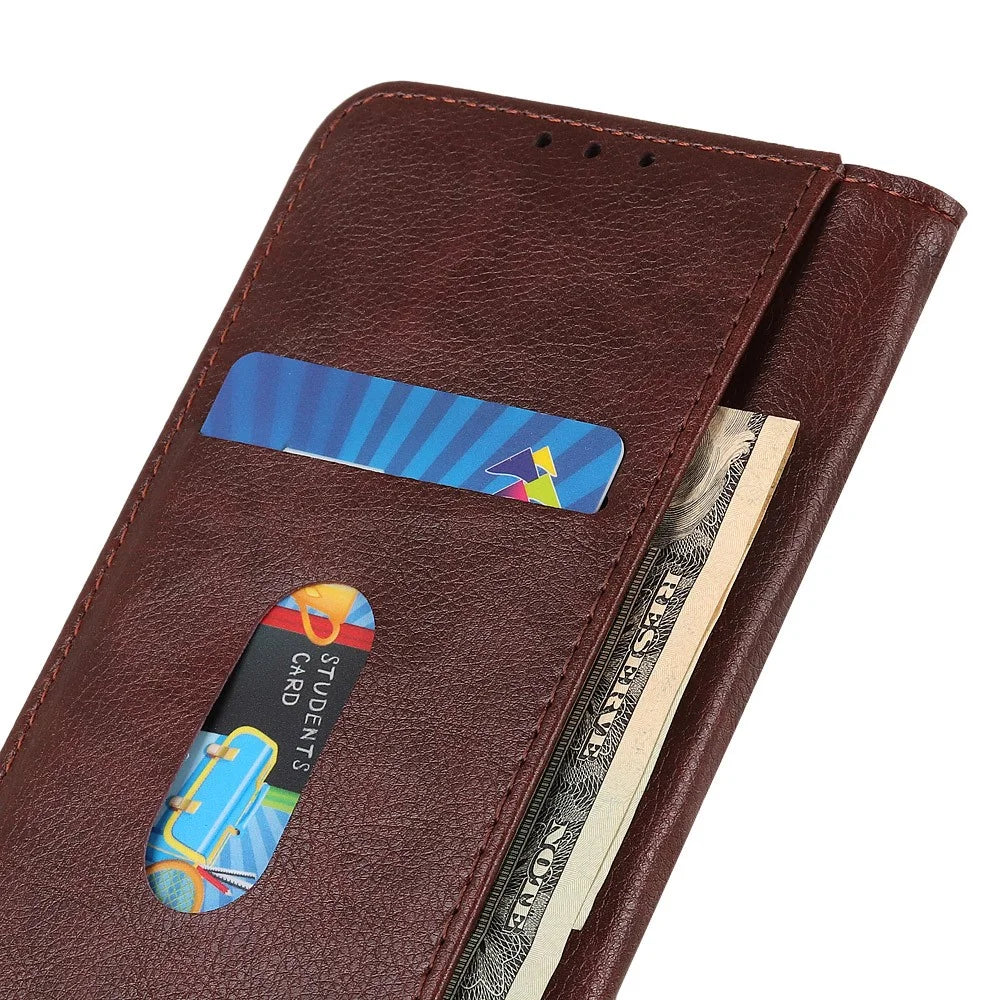 For Google Pixel 10 Pro / 10 / 9 Pro / 9 Cell Phone Case Split Leather Drop-Proof Cover with Wallet Stand - Brown - 5