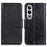 For OnePlus Nord CE4 5G Phone Case Stand Split Leather Nappa Texture Cover - Black - 1