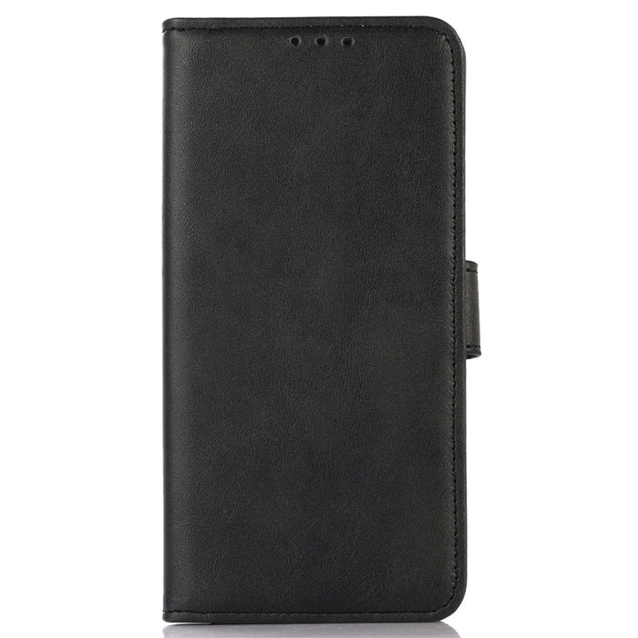 For OnePlus Nord CE4 5G Case PU Leather Cowhide Texture Card Slots Wallet Phone Cover - Black - 6
