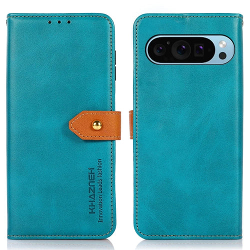 KHAZNEH For Google Pixel 10 Pro / 10 / 9 Pro / 9 Magnetic Flip PU Leather Case Cell Phone Stand Cover - Blue - 1