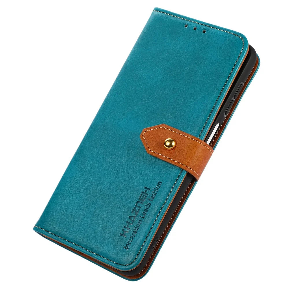 KHAZNEH For Google Pixel 10 Pro / 10 / 9 Pro / 9 Magnetic Flip PU Leather Case Cell Phone Stand Cover - Blue - 4