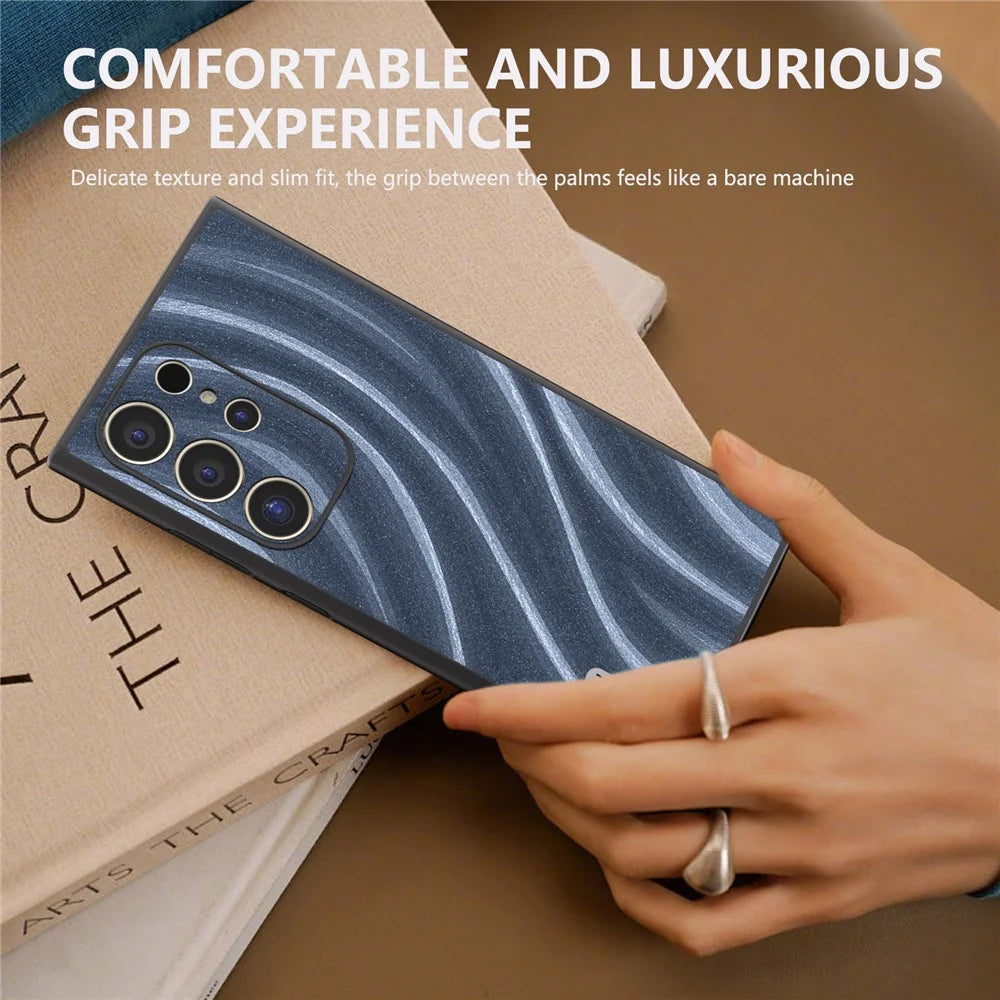 ABEEL For Samsung Galaxy S24 Ultra Case Milky Way Series PU Leather + PC + TPU Phone Back Shell - Blue - 5