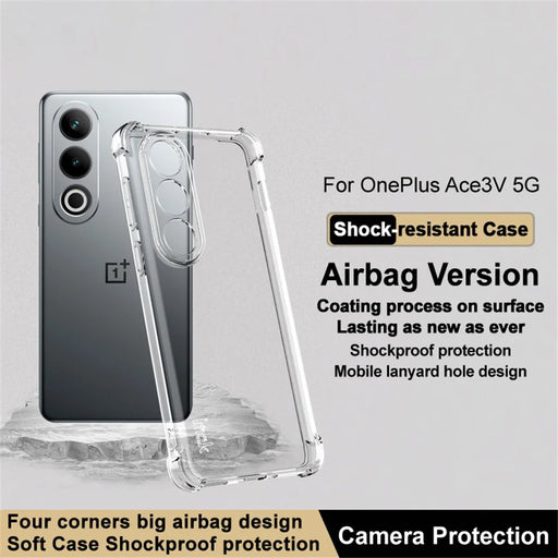 IMAK For OnePlus Ace 3V 5G Case Airbag Design TPU Anti-scratch Phone Cover - Transparent - 2