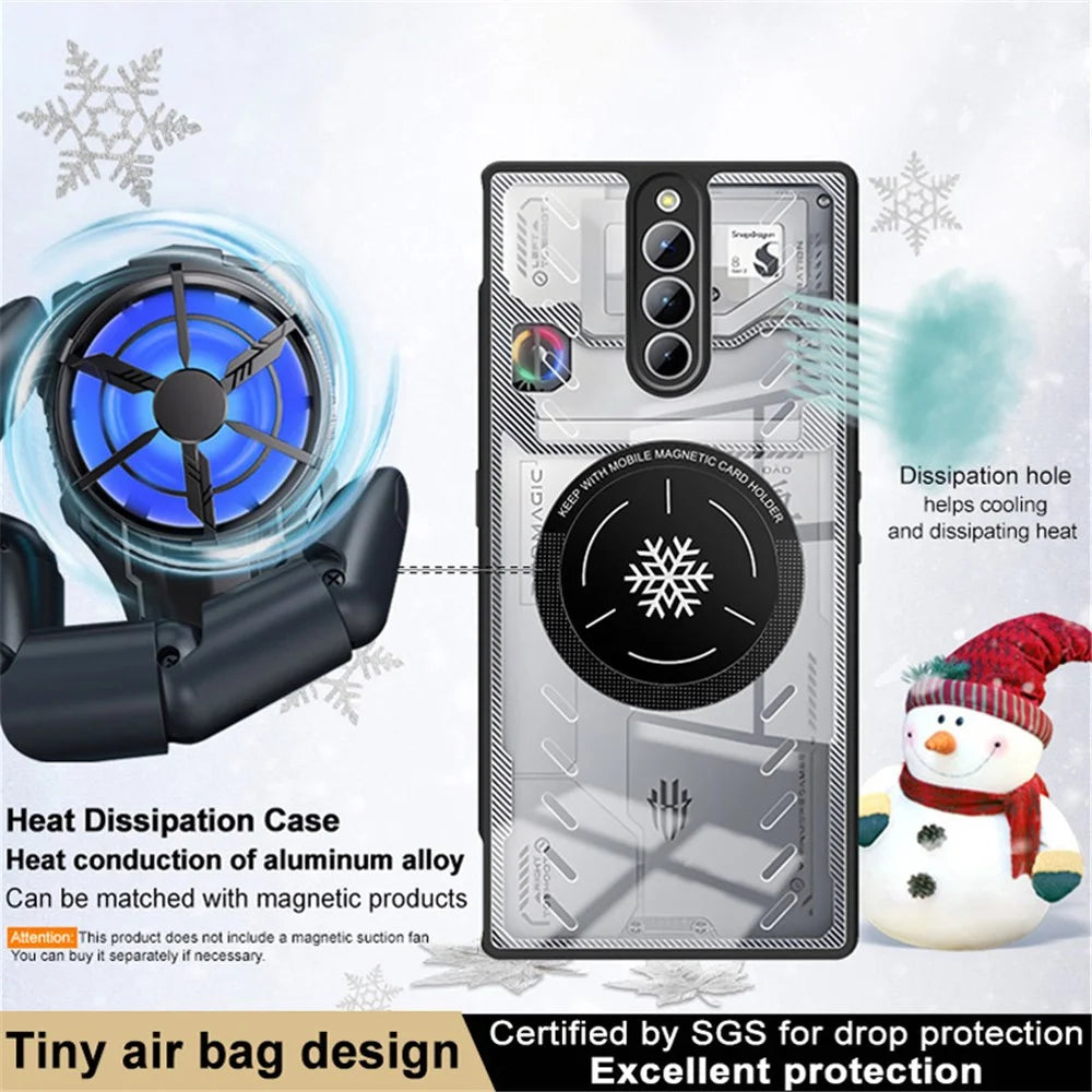 IMAK UX-9A Series for ZTE nubia Red Magic 8 Pro 5G / 8 Pro+ 5G / 8S Pro Clear Case Heat Dissipation PC+TPU Cover - 3