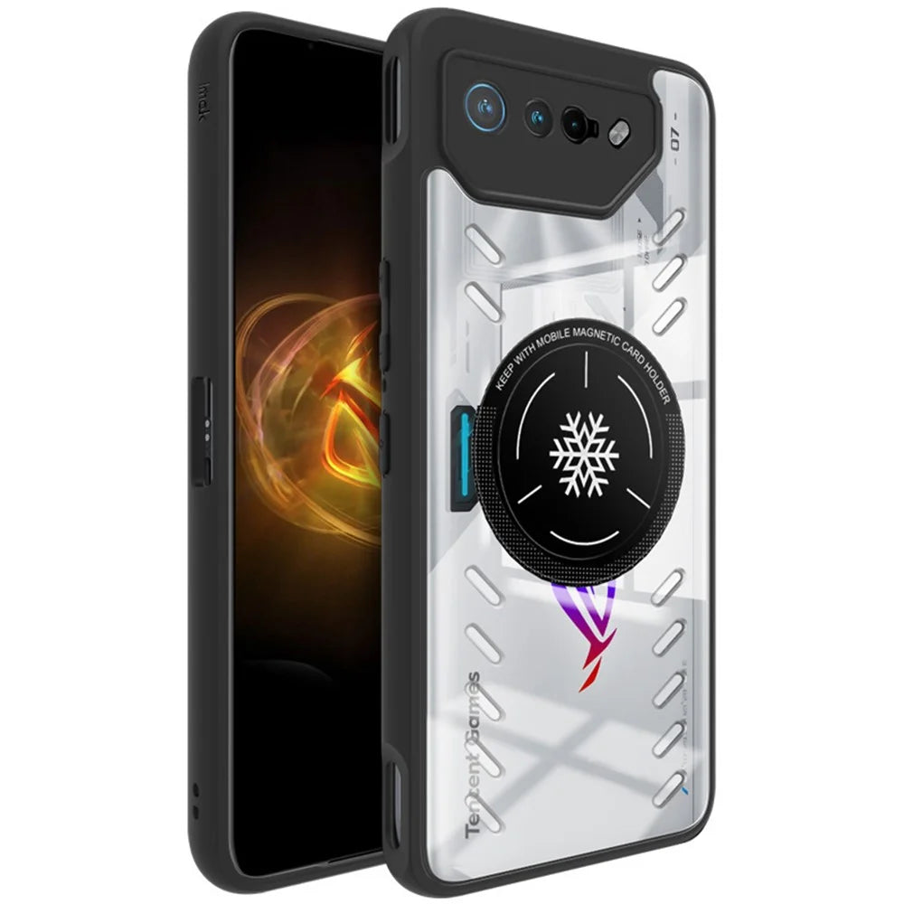 IMAK UX-9A Series for Asus ROG Phone 7 5G / Phone 7 Ultimate 5G / Phone 7 Pro Case Clear PC+TPU Heat Dissipation Phone Shell - 4