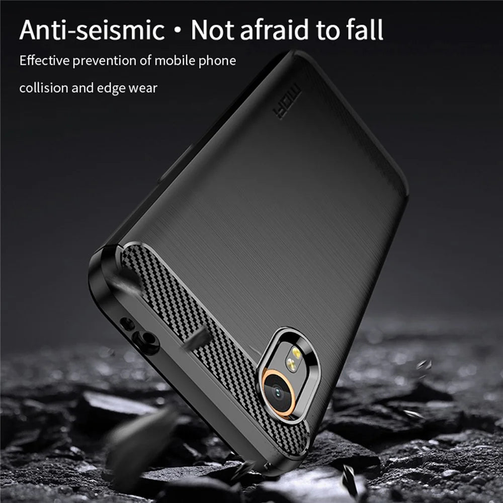 MOFI JK TPU Series-1 For Samsung Galaxy Xcover7 Case Brushed Flexible Phone Cover - Black - 6