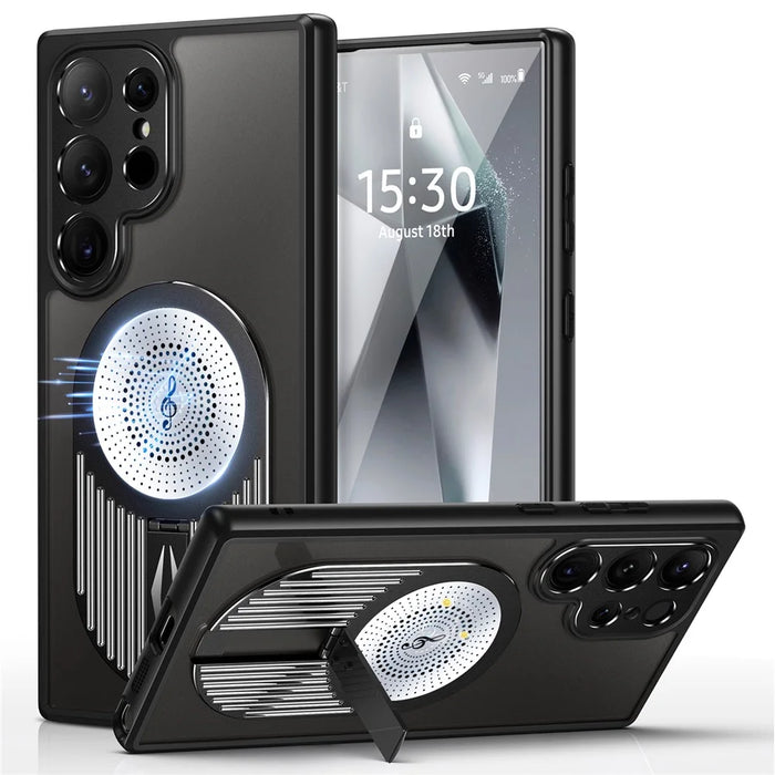 For Samsung Galaxy S24 Ultra Case Graphene Heat Dissipation Design Silicone+PC Phone Cover - Black - 1