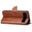 Phone Cover for Google Pixel 6a Crocodile Texture PU Leather Wallet Phone Case with Folding Stand - Brown - 3