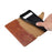 Phone Cover for Google Pixel 6a Crocodile Texture PU Leather Wallet Phone Case with Folding Stand - Brown - 4