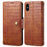 For iPhone X / XS Wallet Phone Cover Anti-Scratch PU Leather Case Stand Crocodile Texture Shell - Brown - 1