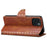 For iPhone 14 Case Crocodile Texture Leather Phone Cover with Wallet Card Slots - Brown - 3