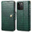 For iPhone 13 Pro Max Leather Cover Crocodile Texture Anti-Drop Wallet Phone Case - Green - 1
