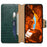 For iPhone 13 Pro Max Leather Cover Crocodile Texture Anti-Drop Wallet Phone Case - Green - 2