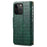 For iPhone 13 Pro Max Leather Cover Crocodile Texture Anti-Drop Wallet Phone Case - Green - 6