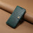 For iPhone 13 Pro Max Leather Cover Crocodile Texture Anti-Drop Wallet Phone Case - Green - 7