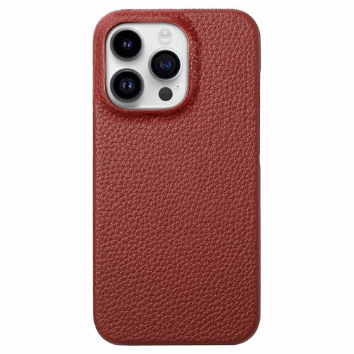 Y1 For iPhone 14 Pro Case Litchi Texture Leather+PC Anti-fingerprint Protective Shell - Red - 1