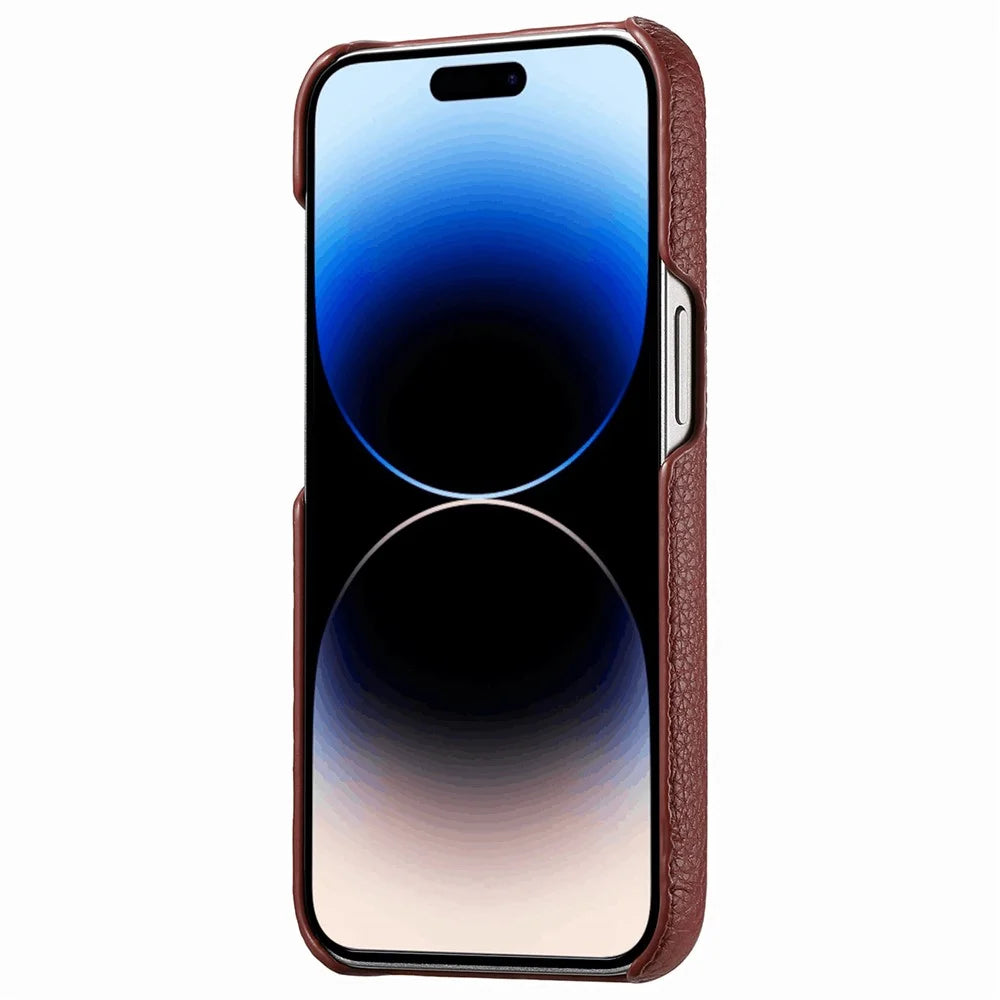 Y1 For iPhone 14 Pro Case Litchi Texture Leather+PC Anti-fingerprint Protective Shell - Red - 3