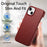 Y1 For iPhone 14 Plus Case Anti-scratch Litchi Texture PU Leather Coated PC Phone Cover - Red - 5
