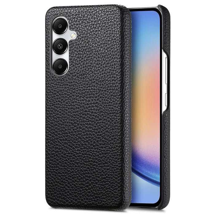 Y1 For Samsung Galaxy A35 5G Case Litchi Texture Leather+PC Back Cover - Black - 1