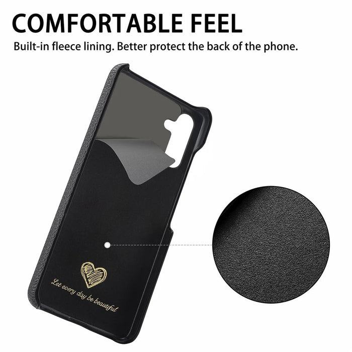 Y1 For Samsung Galaxy A35 5G Case Litchi Texture Leather+PC Back Cover - Black - 4