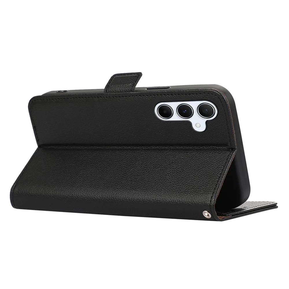 ABEEL For Samsung Galaxy S23 FE Leather Case RFID Blocking Wallet Protective Phone Shell - Black - 3