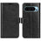 For Google Pixel 9 / Pixel 9 Pro Case Crazy Horse Texture TPU+PU Leather Wallet Flip Phone Cover - Black - 1