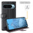 For Google Pixel 9 / Pixel 9 Pro Case Genuine Split Leather Phone Cover with Wallet Stand - Brown - 6
