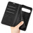 For Google Pixel 9 / Pixel 9 Pro Leather Case Skin-Touch Magnetic Closing Phone Cover - Black - 5