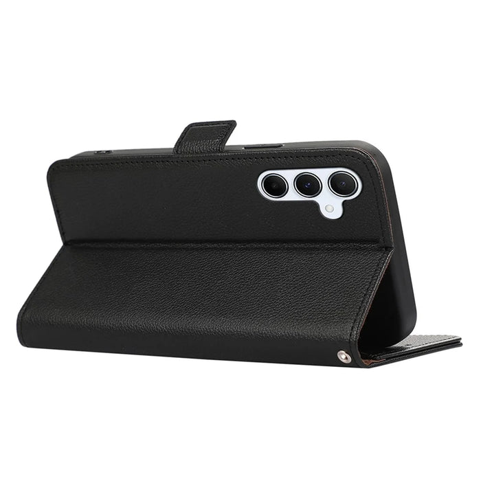 ABEEL For Samsung Galaxy A34 5G Leather Case RFID Blocking Adjustable Stand Phone Cover - Black - 3