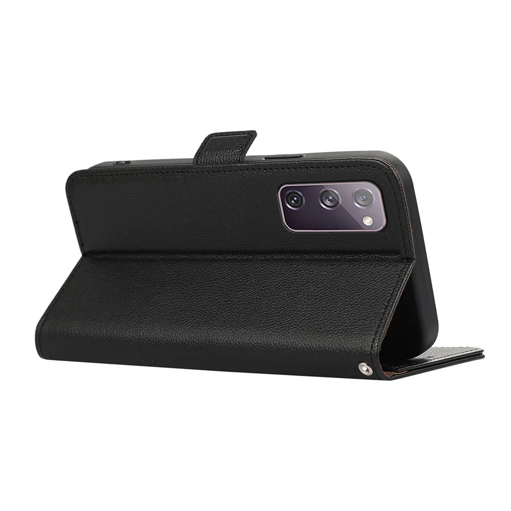ABEEL For Samsung Galaxy S20 FE 4G / FE 5G / S20 Lite / S20 FE 2022 Case RFID Blocking Leather Phone Case - Black - 3
