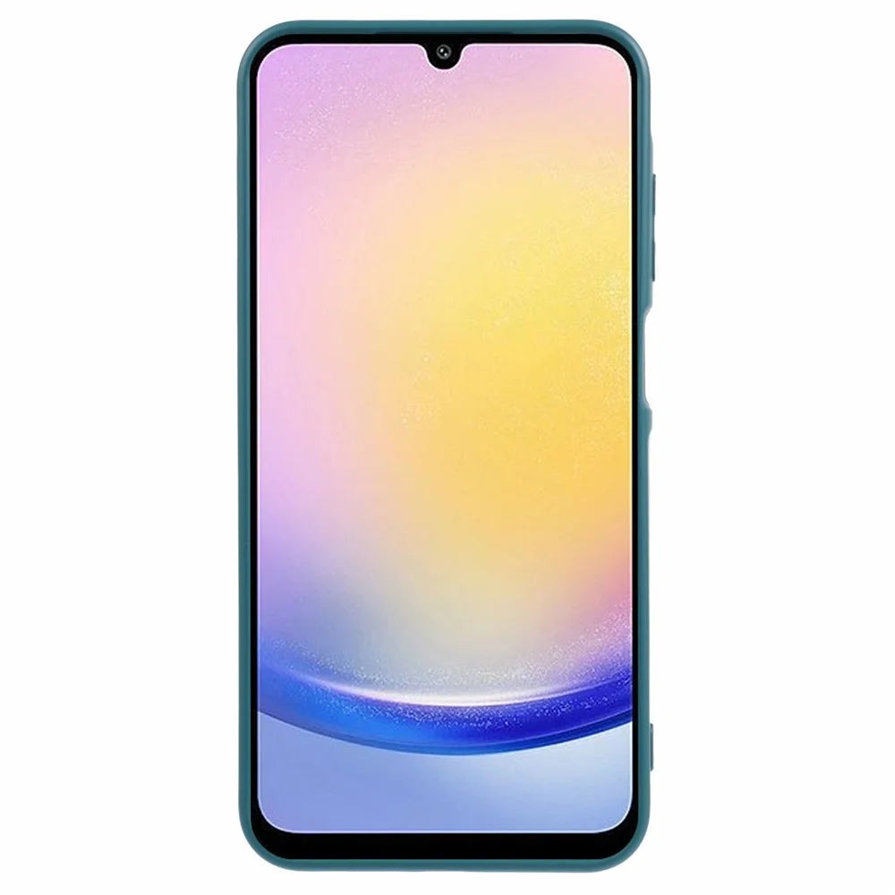 For Samsung Galaxy A25 5G (Global) (161.0 x 76.5 x 8.3mm) Case Fiber Lining Soft TPU Phone Cover - Army Green - 2