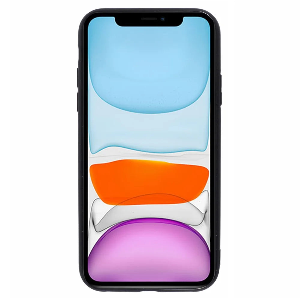 For iPhone 11 Black Case Glossy Surface Soft TPU Back Phone Cover - 2