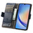 For Samsung Galaxy A35 5G Phone Cases CASENEO PU Leather Cover Stand with RFID Blocking Wallet - Blue - 2