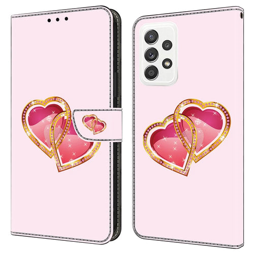 For Samsung Galaxy A23 5G (Global Version) / A23 4G Case Pattern Printing Leather Wallet Phone Cover - Love Heart - 1