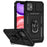 For iPhone 11 Case PC+TPU Kickstand Armour Phone Cover with Camera Slide Guard - Black - 1