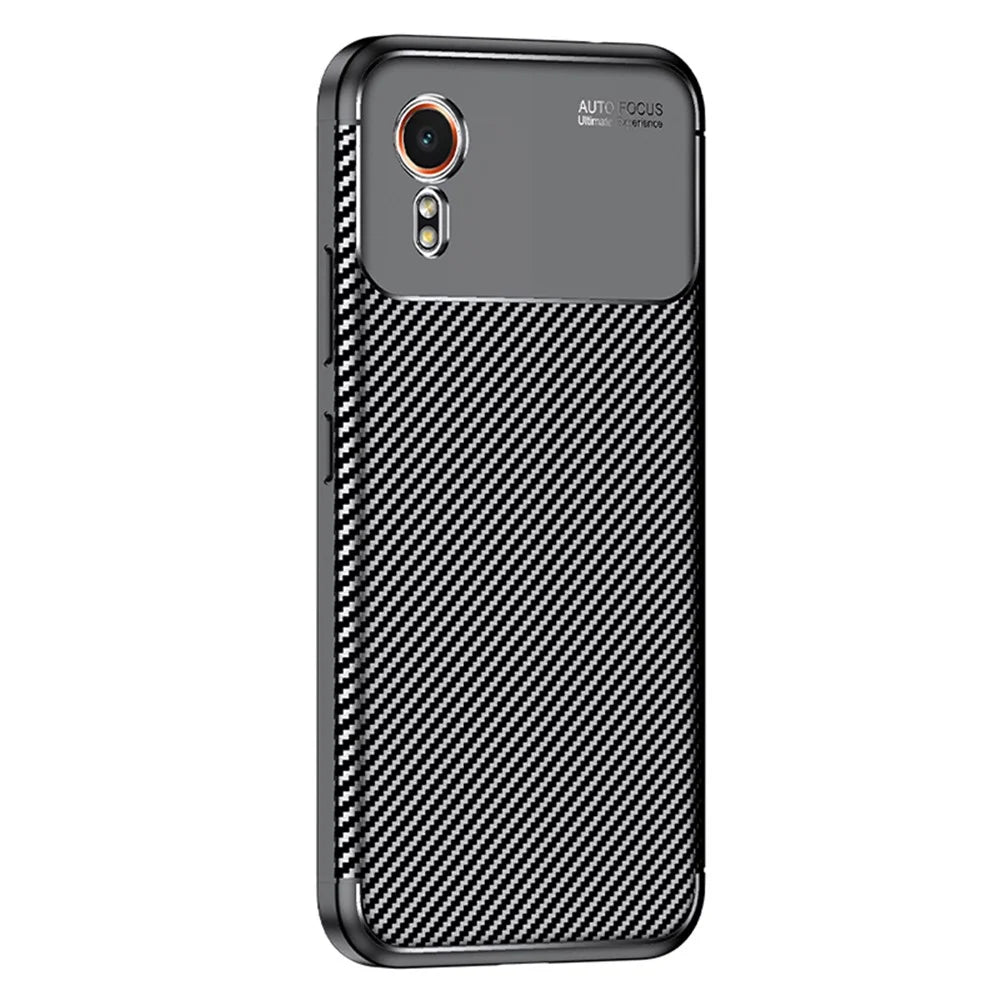 TPU Case for Samsung Galaxy Xcover7 Anti-Scratch Carbon Fiber Texture Phone Cover - 3