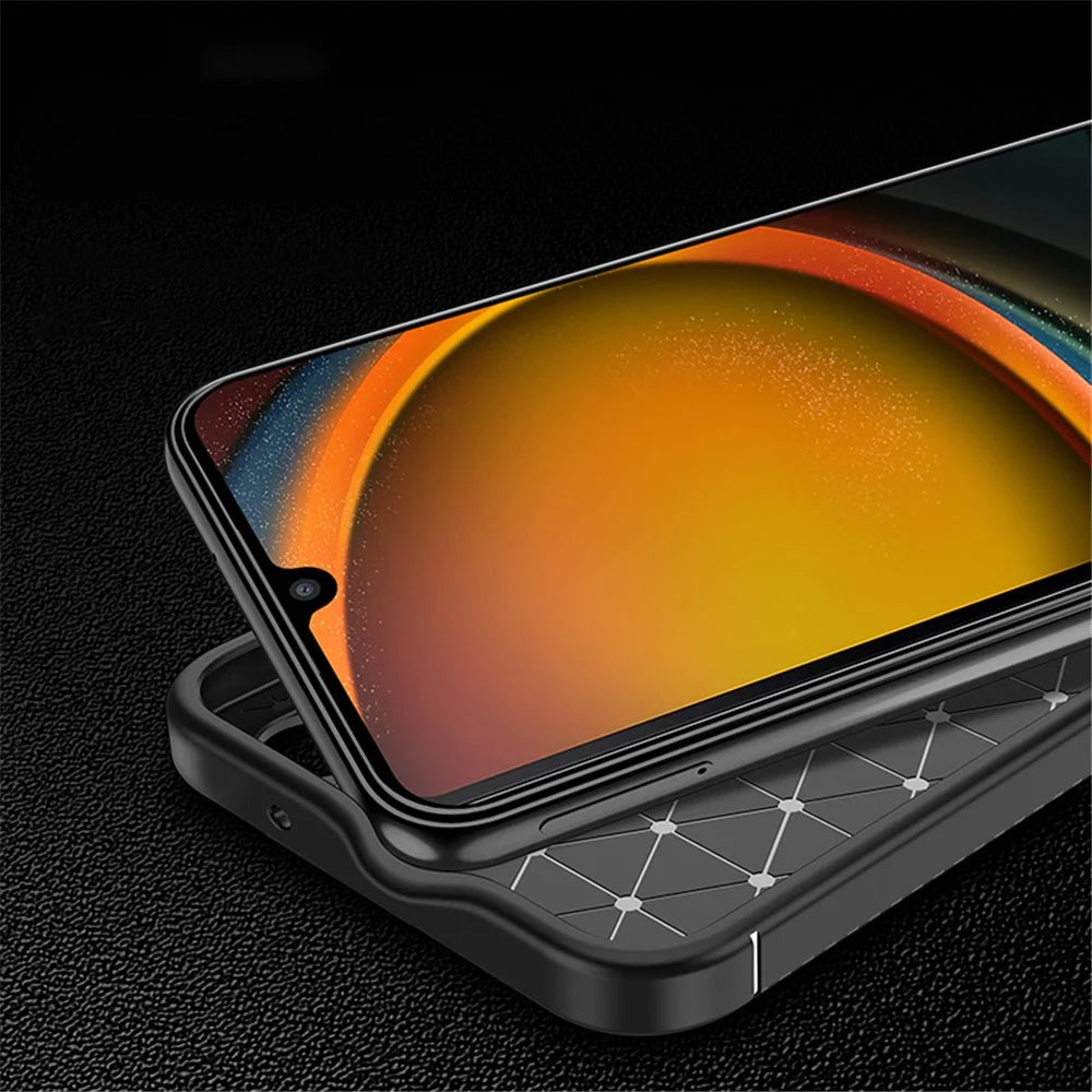 TPU Case for Samsung Galaxy Xcover7 Anti-Scratch Carbon Fiber Texture Phone Cover - 6