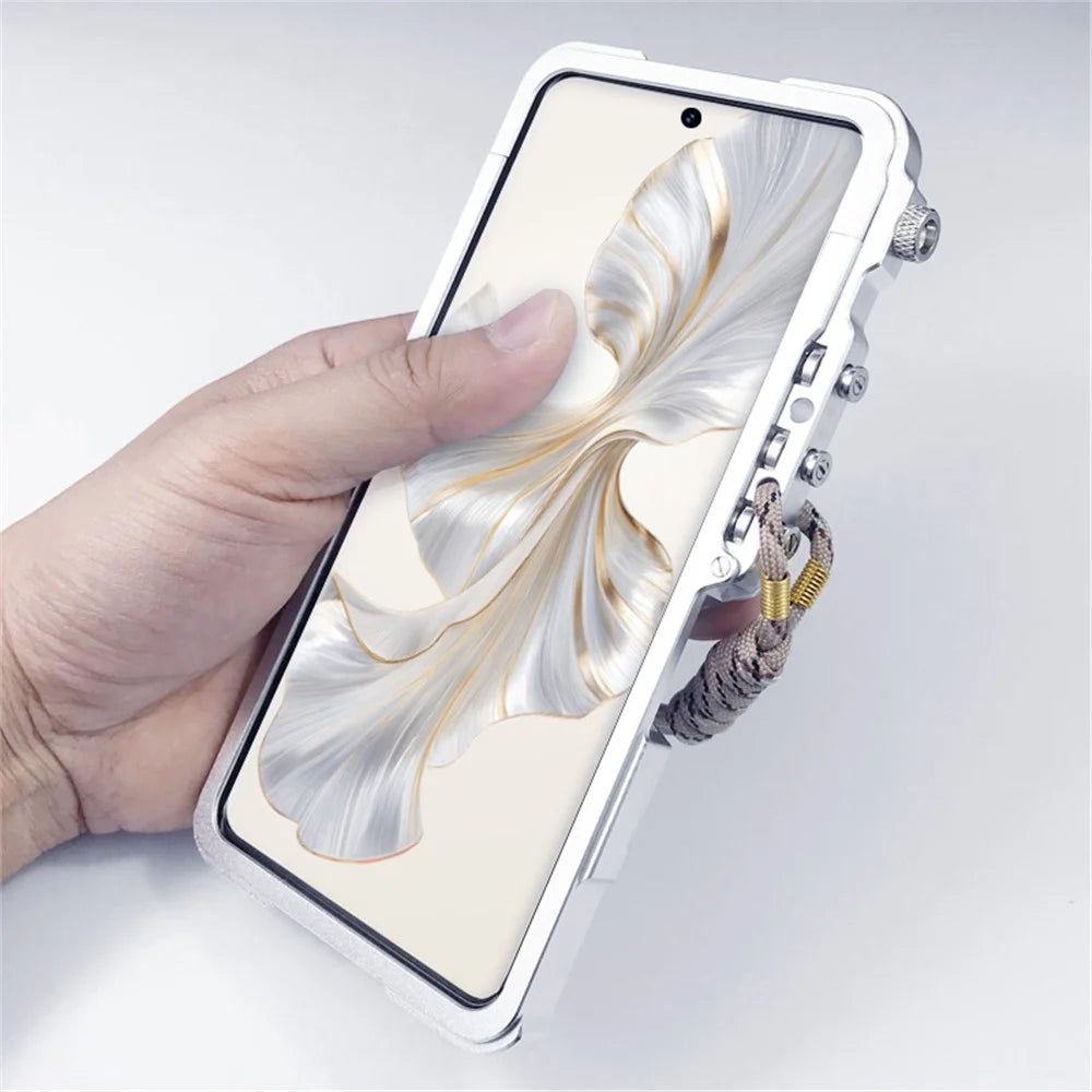 For Infinix Note 40 Pro+ Case Mechanical Arm Aluminium Alloy Heat Dissipation Smart Phone Cover - Silver - 2