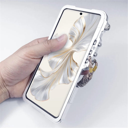 For Infinix Note 40 Pro 4G / 5G Aluminium Alloy Case Mechanical Arm Phone Frame Cover - Silver - 2