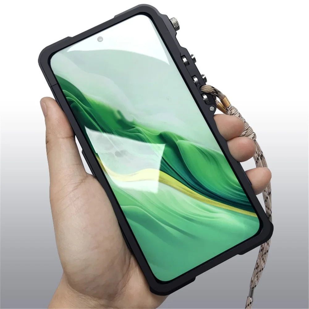 For vivo iQOO 9 / 9 Pro / 10 5G / 10 Pro 5G Case Aluminium Alloy Tough Armour Phone Cover - Black - 5