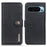 KHAZNEH For Google Pixel 10 Pro / 10 / 9 Pro / 9 Case Cowhide Texture Wallet PU Leather Flip Phone Cover - Black - 1