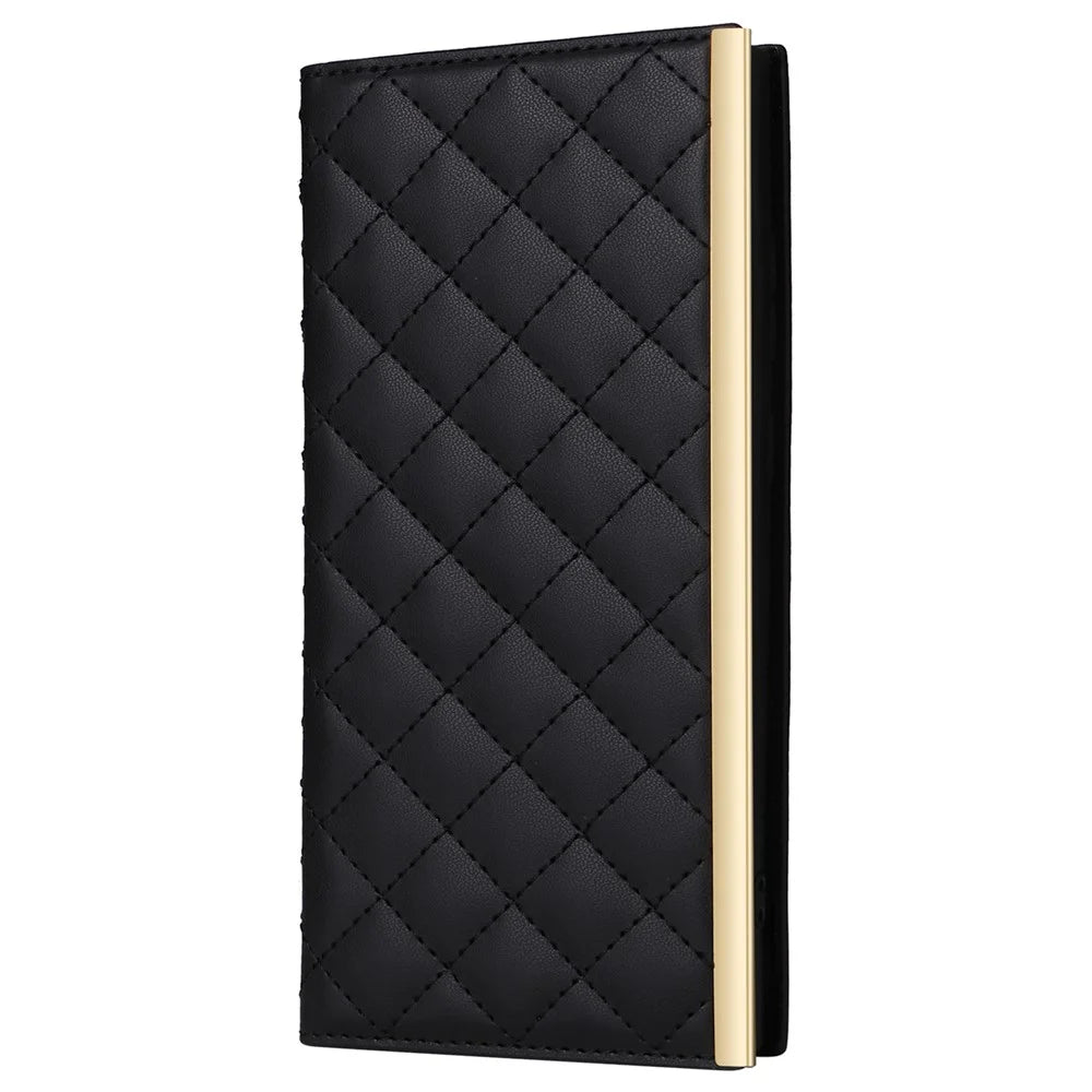 For Samsung Galaxy S23 Ultra Crossbody Case Suction Cup PU Leather Wallet Phone Cover - Black - 6