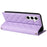 For Samsung Galaxy S24 Stand Wallet Phone Case PU Leather Flip Cover with Shoulder Strap - Purple - 4