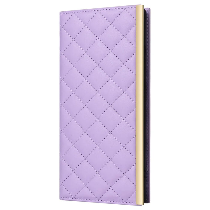 For Samsung Galaxy S22 Ultra 5G Wallet Case PU Leather Flip Phone Cover with Shoulder Strap - Purple - 7