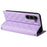 For Samsung Galaxy S23 Leather Case Suction Cup Wallet Flip Phone Cover with Shoulder Strap - Purple - 3