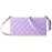 For Samsung Galaxy S23 Leather Case Suction Cup Wallet Flip Phone Cover with Shoulder Strap - Purple - 5