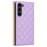 For Samsung Galaxy S23 Leather Case Suction Cup Wallet Flip Phone Cover with Shoulder Strap - Purple - 7