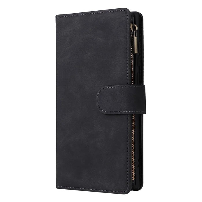 For Samsung Galaxy S24 Ultra Cell Phone Case Multiple Card Slots PU Leather Protection Cover - Black - 7