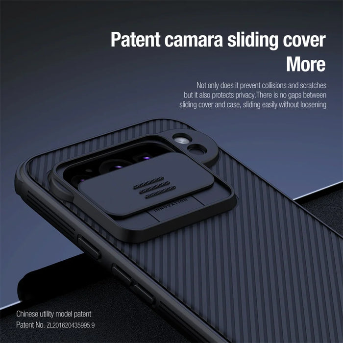 NILLKIN Camshield Pro Series for Google Pixel 9 Pro Case PC+TPU Slide Camera Lid Phone Cover - Black - 6