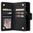 For iPhone 12 Pro Max Case Rivet Decor PU Leather Wallet Flip Phone Cover - Black - 4